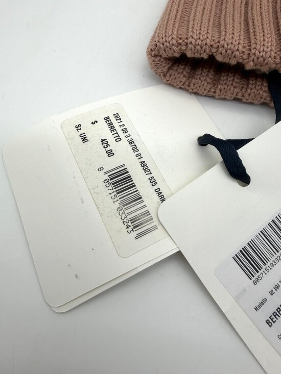 Moncler Knit Ribbed Beanie Hat With Pom 100% Wool Made in Italy main image 8